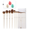 14pcs Makeup Brush Set + 3psc cosmetic make-up spongse